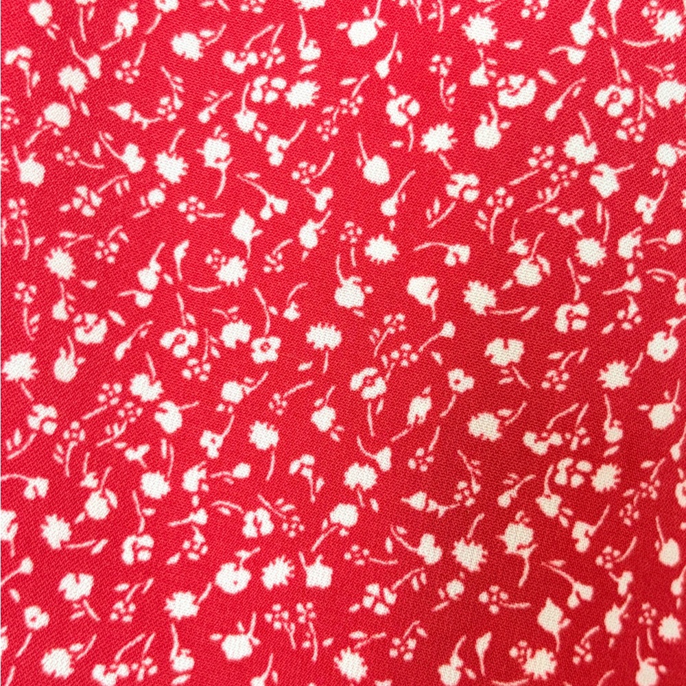 NWT Elegant Red Floral Blouse for Women - Picture 3 of 9